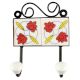 Red Tiny Flower Ceramic Tile Hook Online